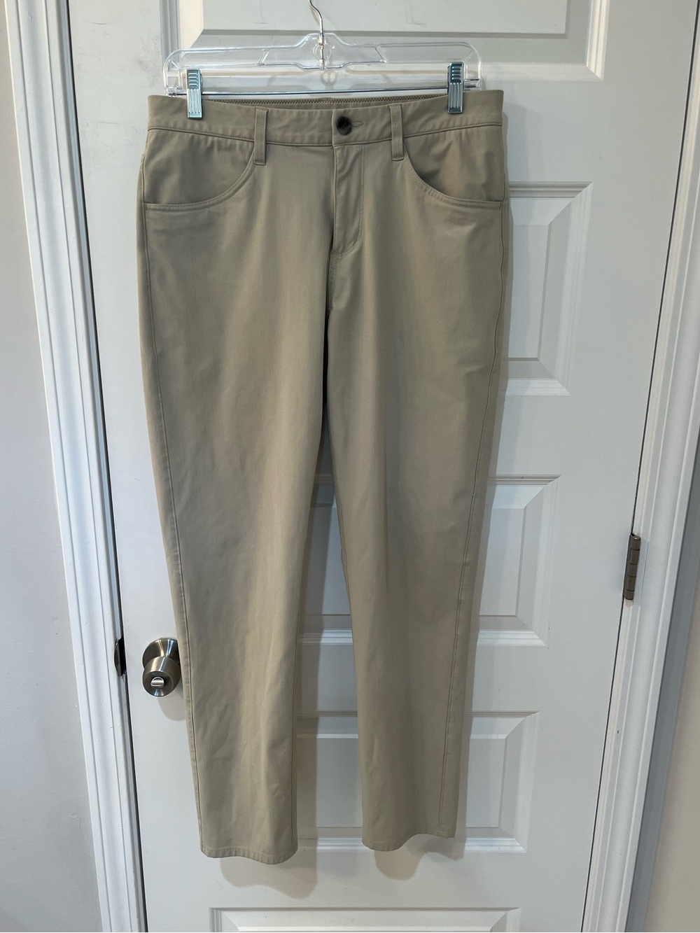 Vuori Meta Pants Men 30x28 Khaki Beige Performance Tech Chino Golf Athletic slim